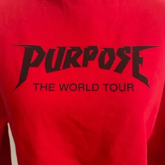 Justin Bieber x Divided H&M | Purpose World Tour Cropped Hoodie | Size XS - Picture 3 of 9